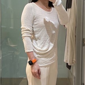Helmut Lang White Knit Top - Size L
